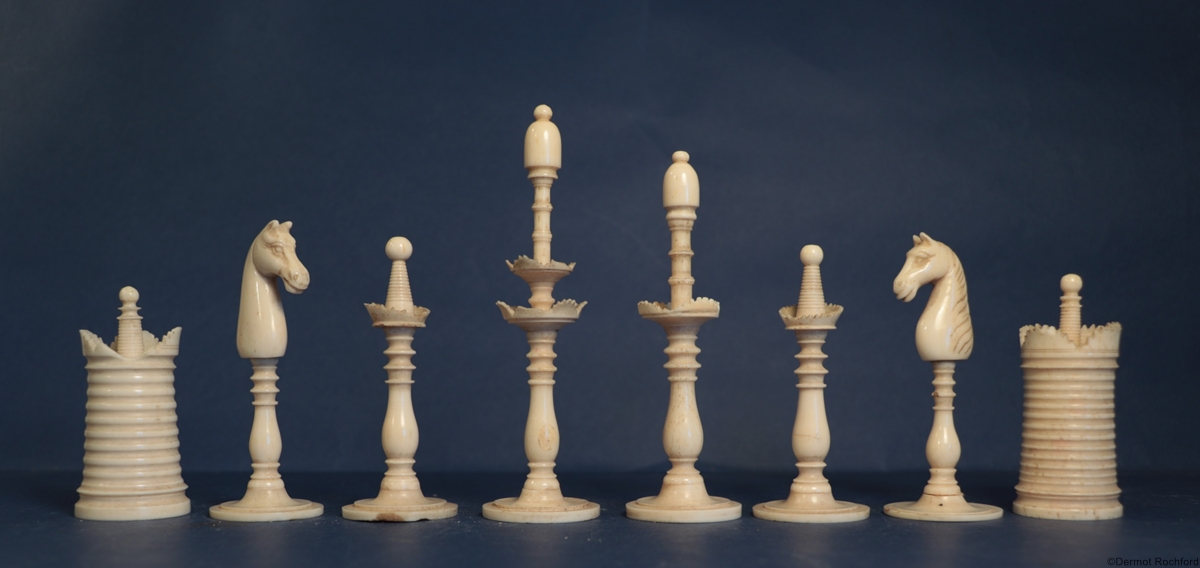 Antique Danish Chess Set
