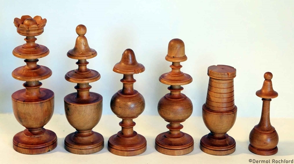 Antique French Directoire Chess Set,