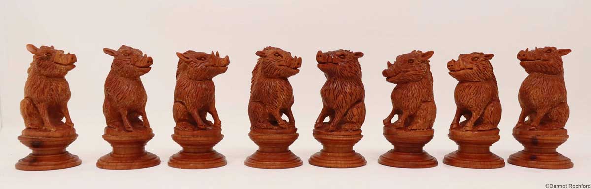 Antique Eagle Chess Set