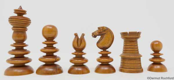 Quality Antique English Chess Set