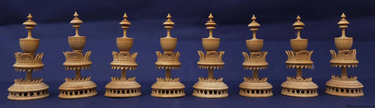 Antique German  Chess Set