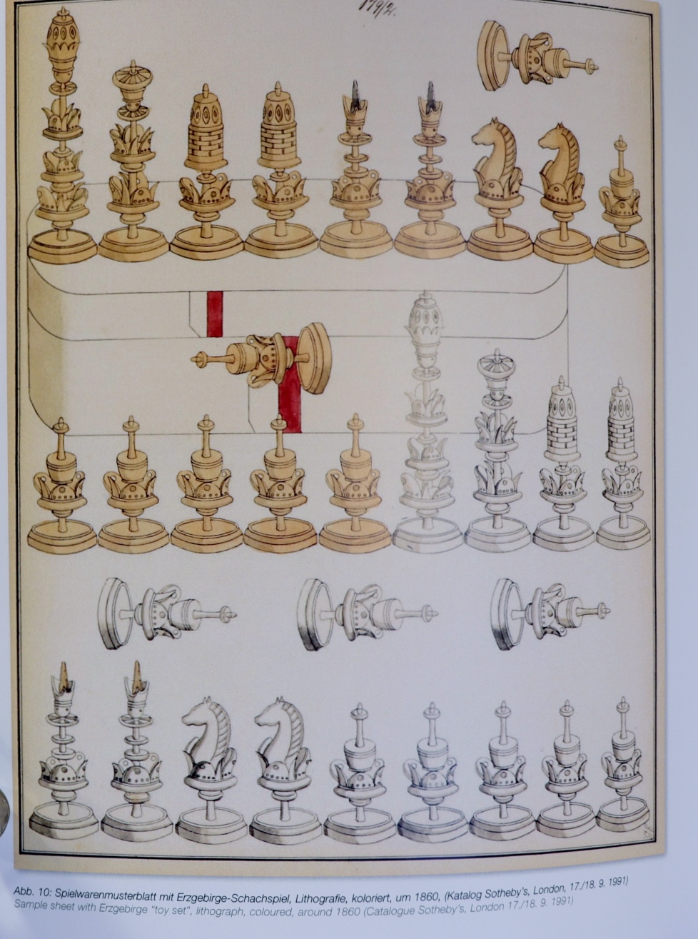 Antique German Chess Set