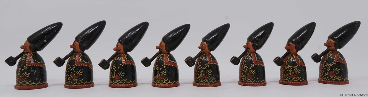 Antique Folk Chess Set