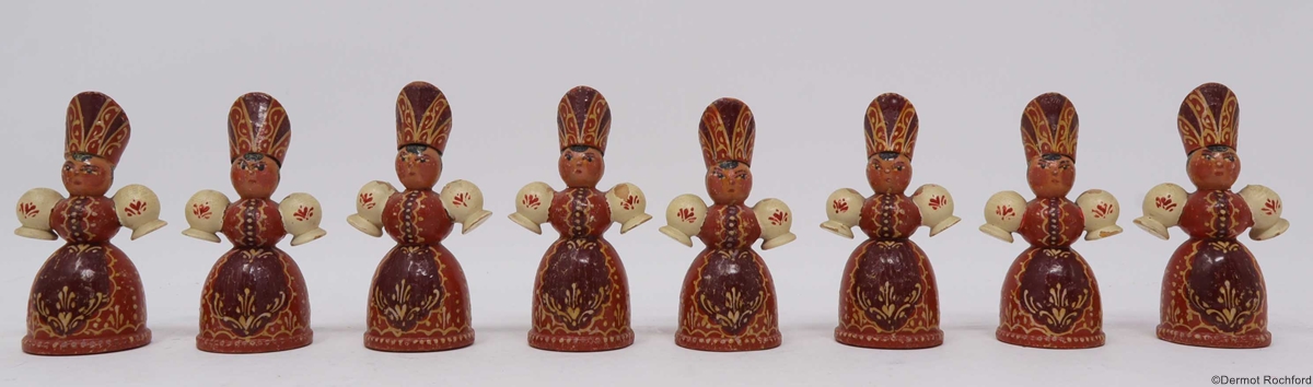 Antique Folk Chess Set