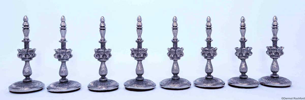 Vintage Silver Selenus Chess Set