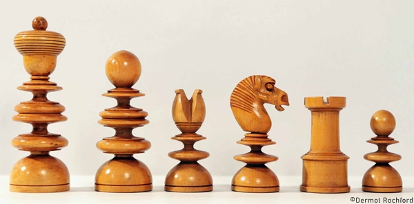 Antique English Foster chess set,