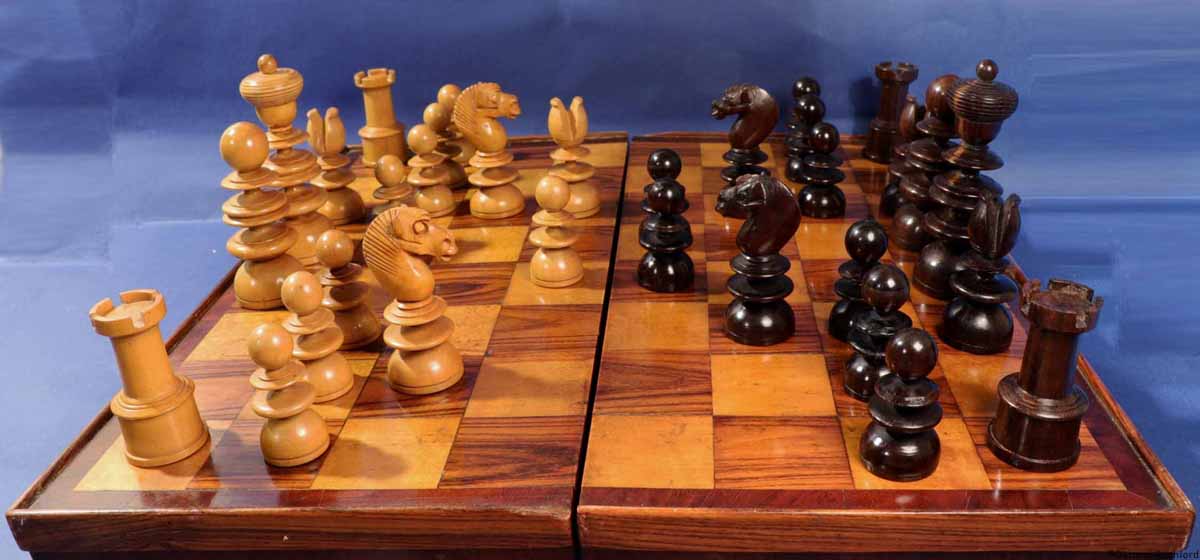 Antique Foster Chess Set