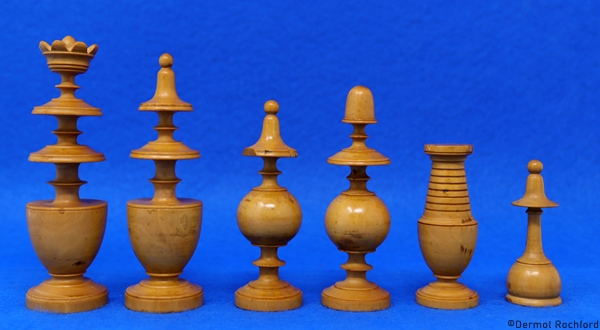 Antique French Directoire Chess Set,