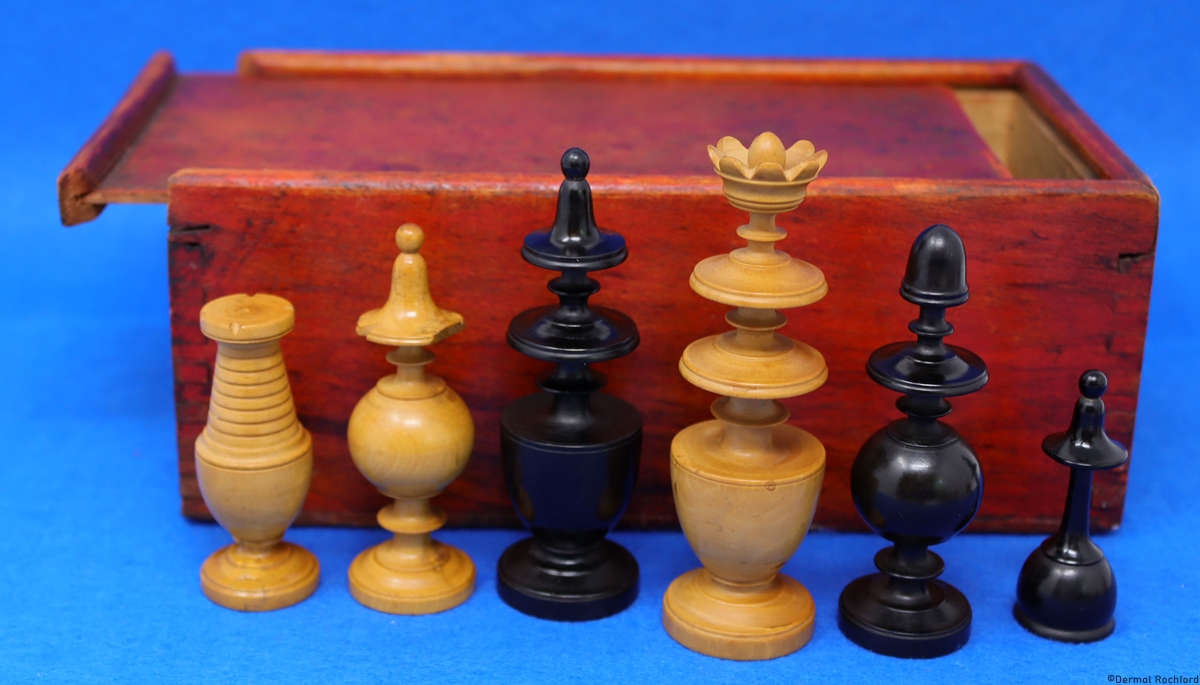 Antique French Directoire Chess Set