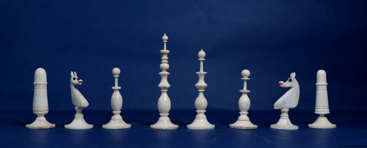 Antique German Chess Set