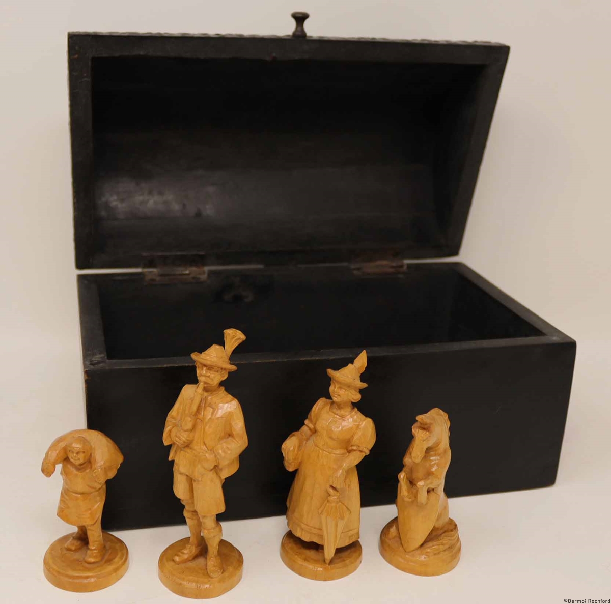Antique Folk Chess Set