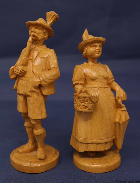 Antique Folk Chess Set