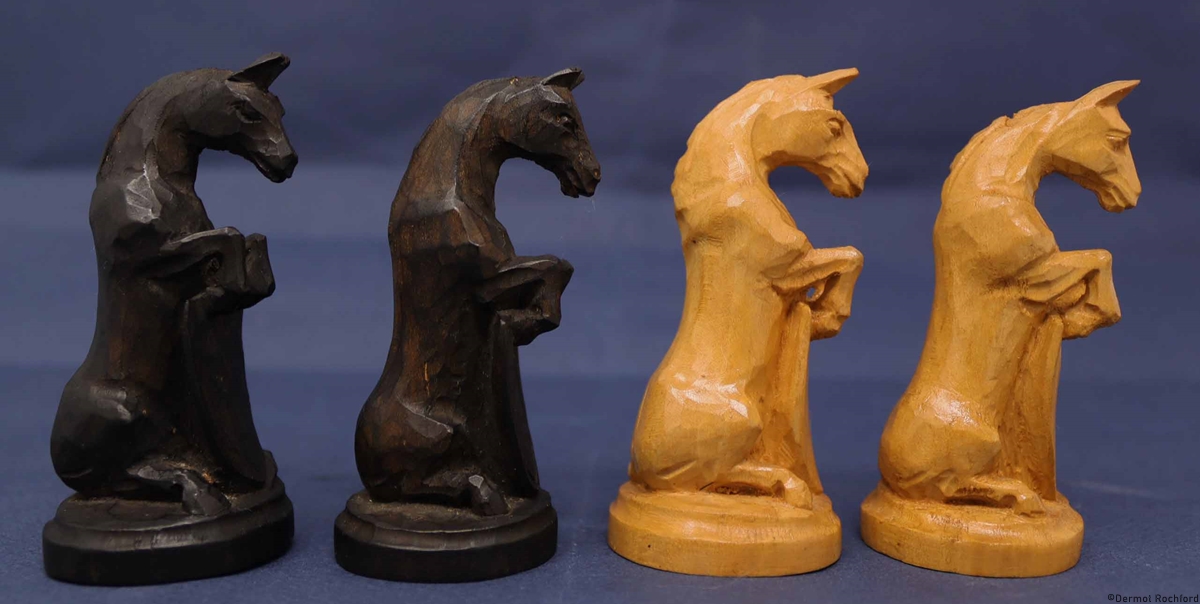 Antique Folk Chess Set