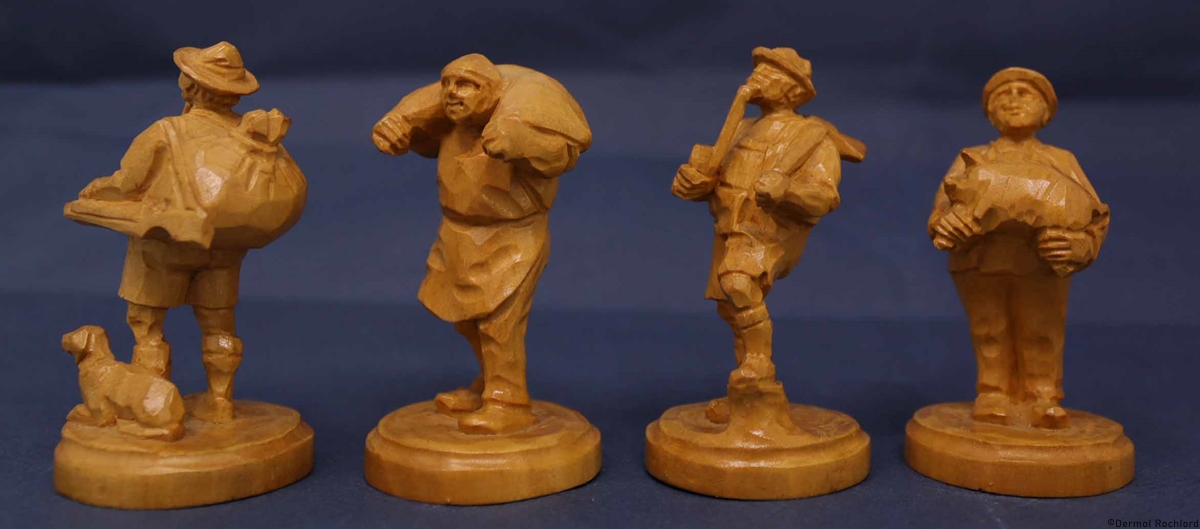 Antique Folk Chess Set