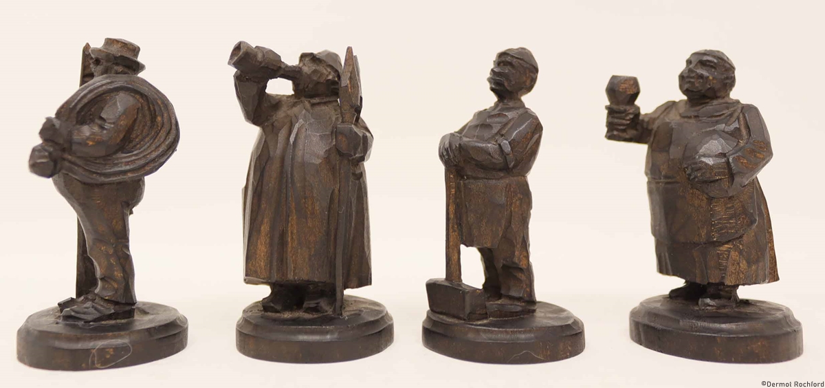 Antique Folk Chess Set