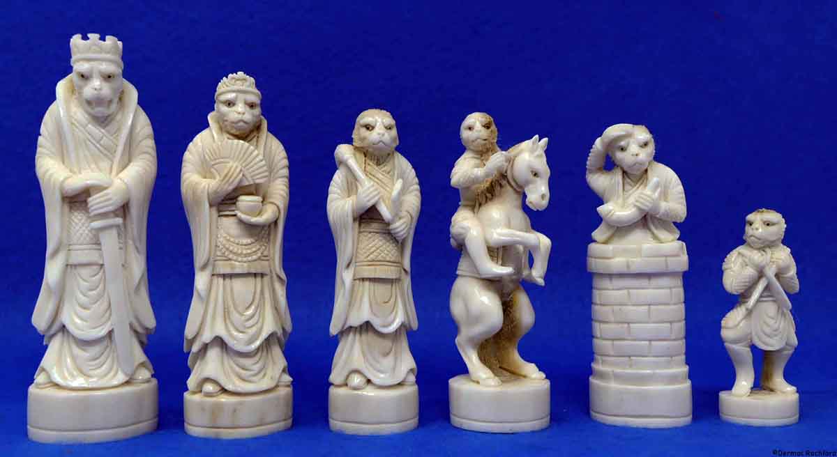 Antler Monkey Chess Set