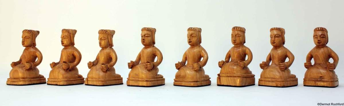 Vintage Antique Carved Chess Set