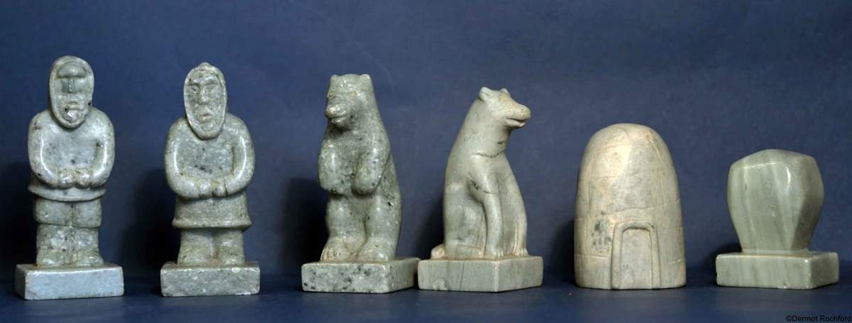 Antique Inuit Chess Set