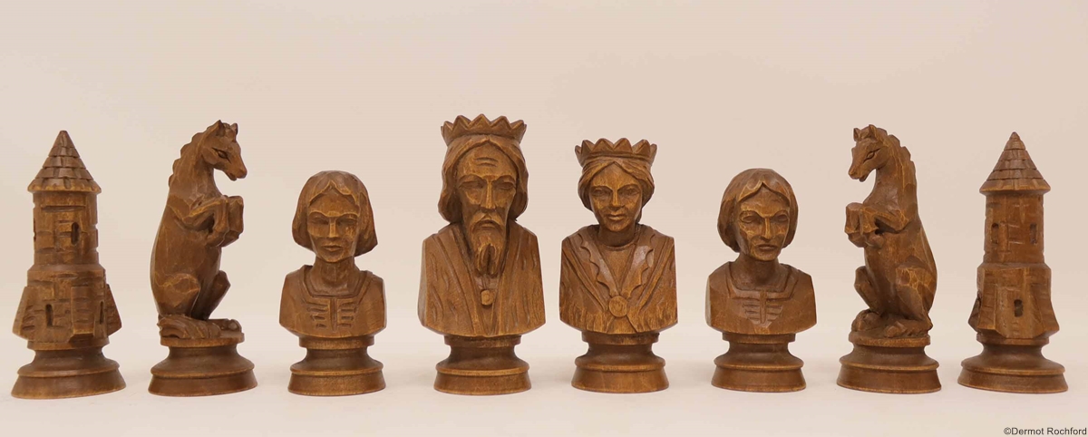 Antique German Chess Set