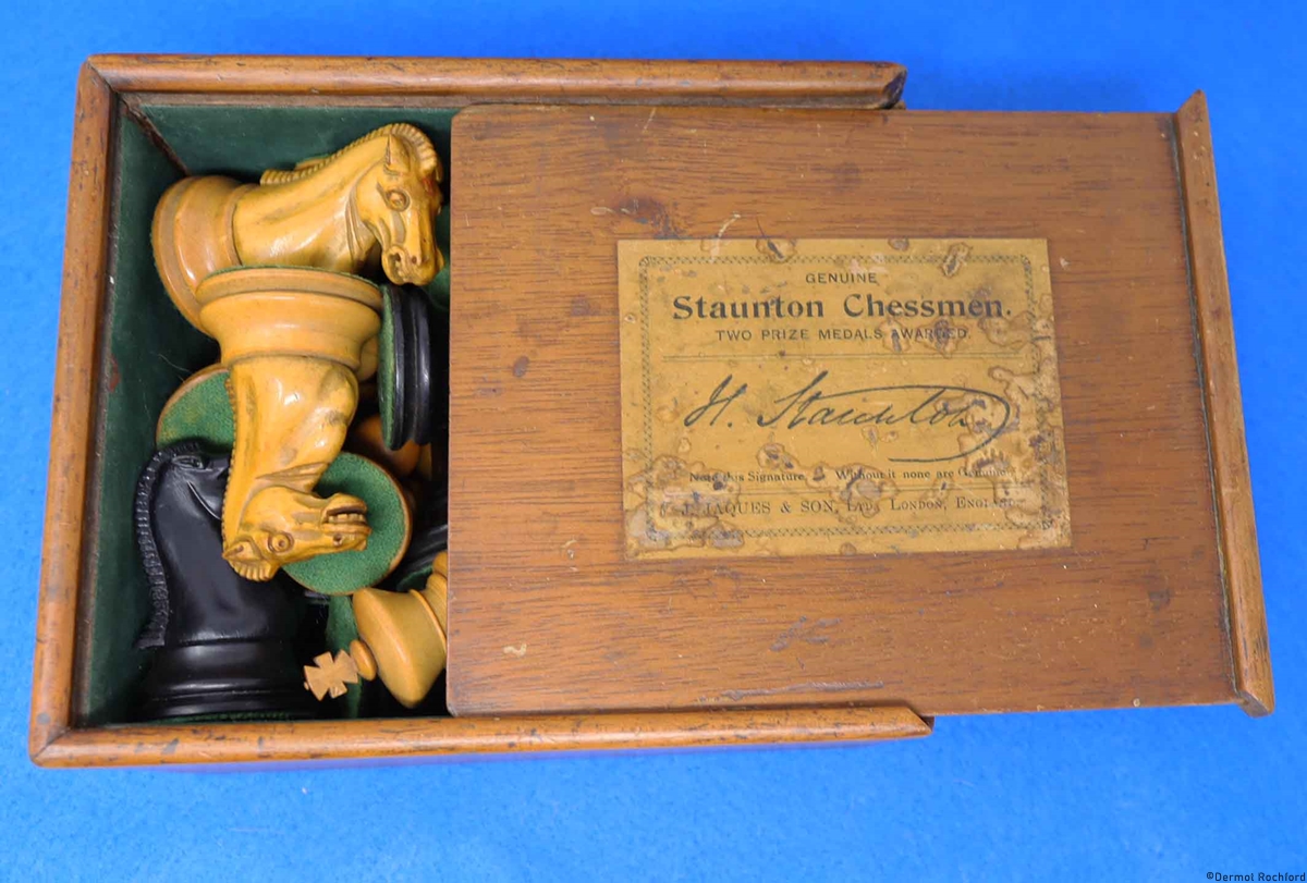 Antique English Jaques Chess Set