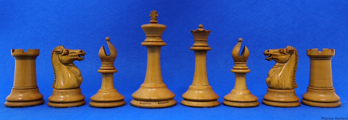 Antique English Jaques Chess Set