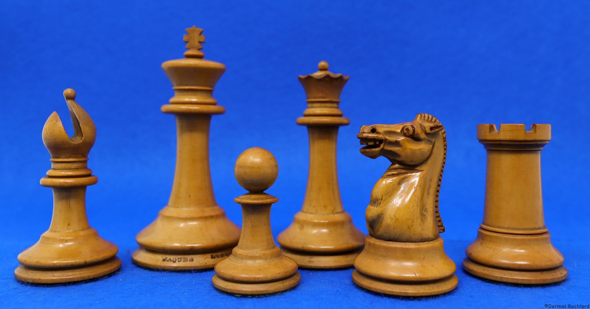 Antique English Jaques Chess Set