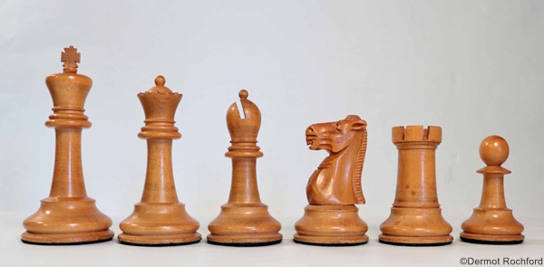 Antique Jaques Small Club chess set,