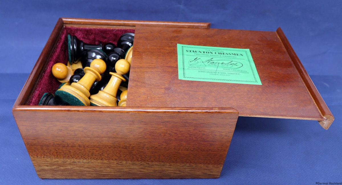 Antique English Jaques Chess Set