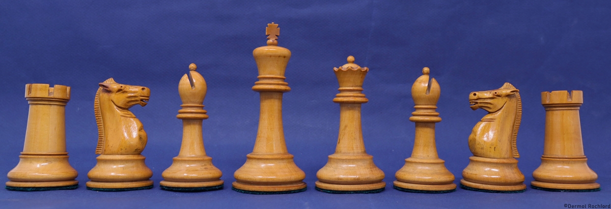 Antique English Jaques Chess Set