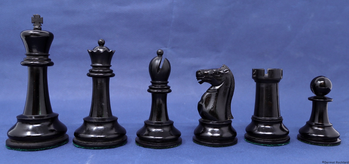Antique English Jaques Chess Set