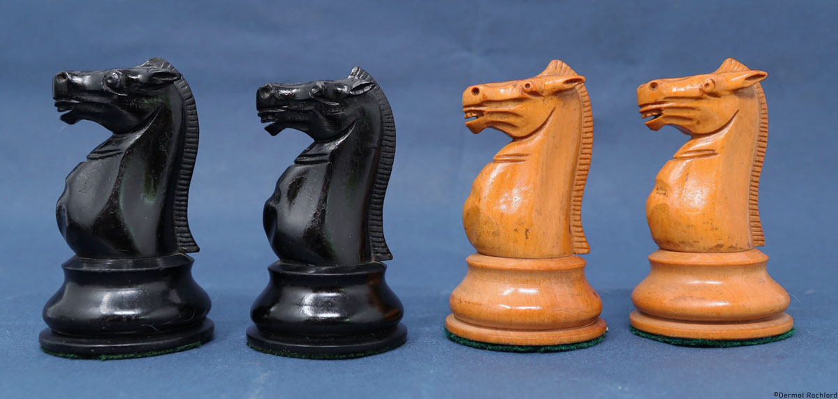 Antique English Jaques Chess Set