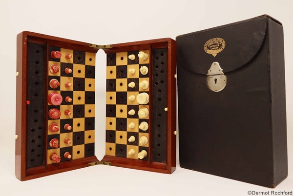 Antique  Jaques Traveller Chess Set