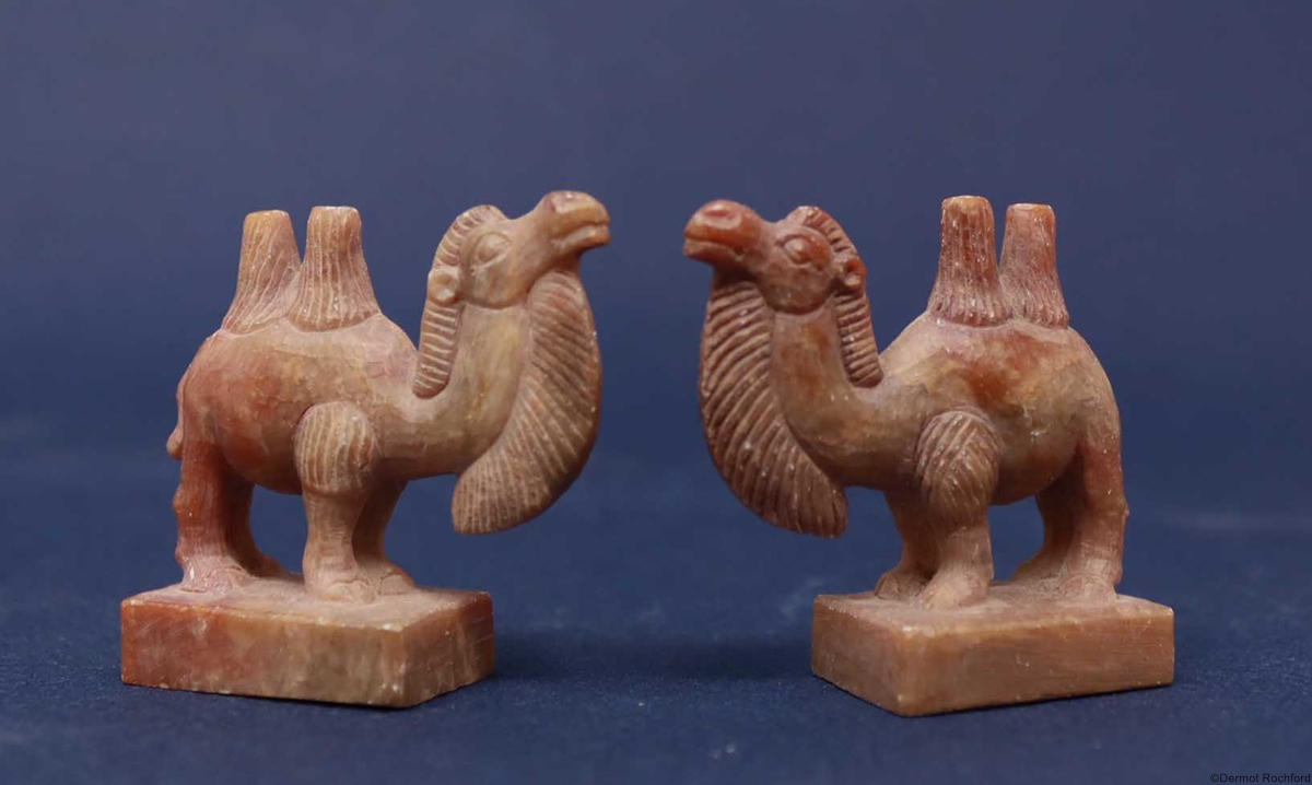  Vintage Mongolian Stone Chess Set