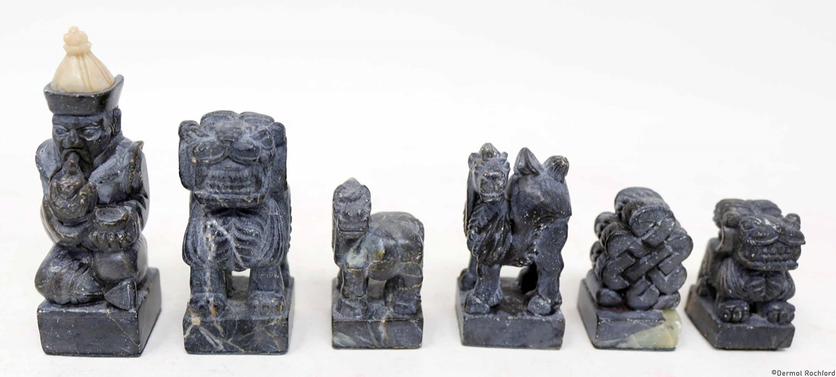 Antique Mongolian Chess Set