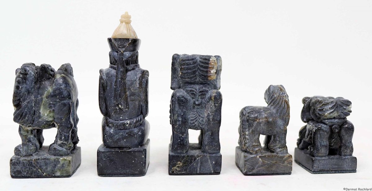 Antique Mongolian Chess Set