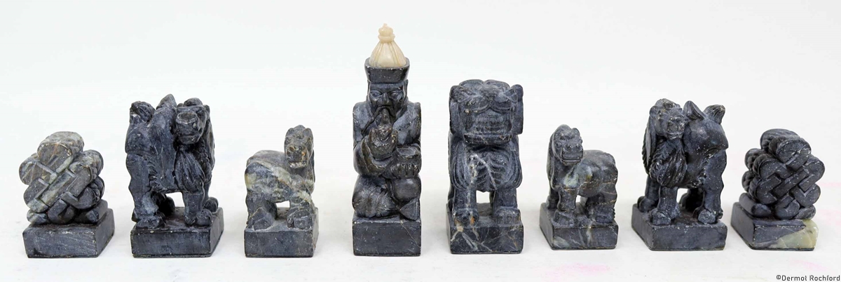 Antique Mongolian Chess Set