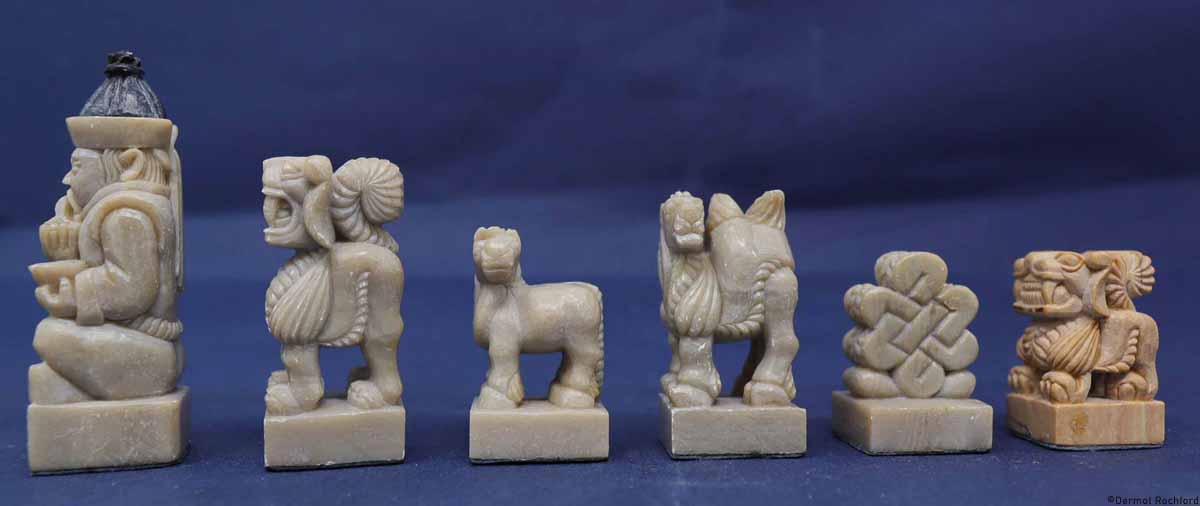 Antique Mongolian Chess Set