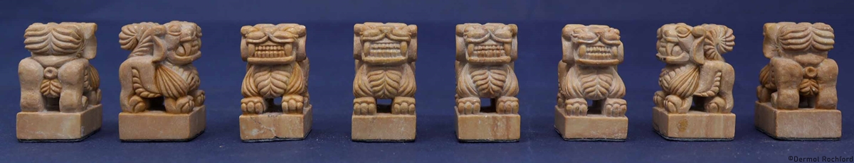 Antique Mongolian Chess Set