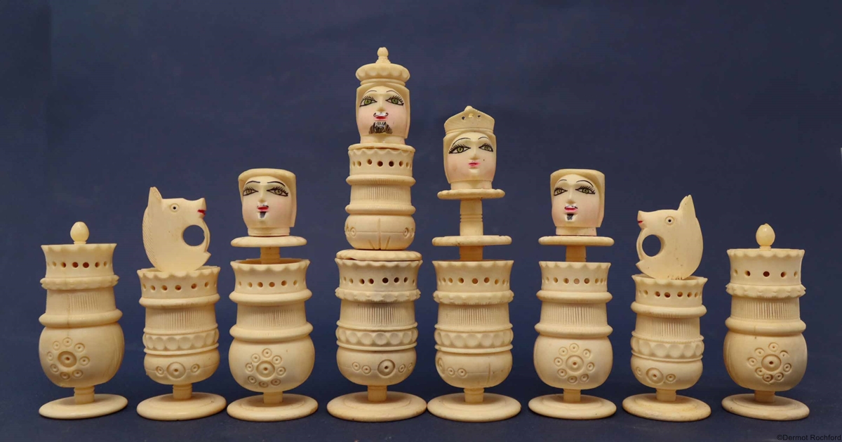 Antique Mexican Pulpit Chess Set