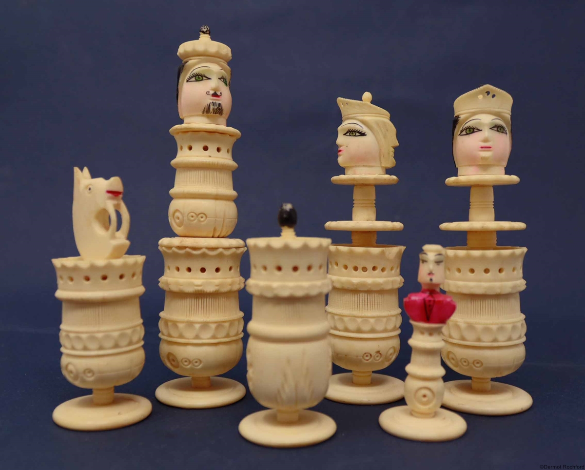 Antique Mexican Pulpit Chess Set