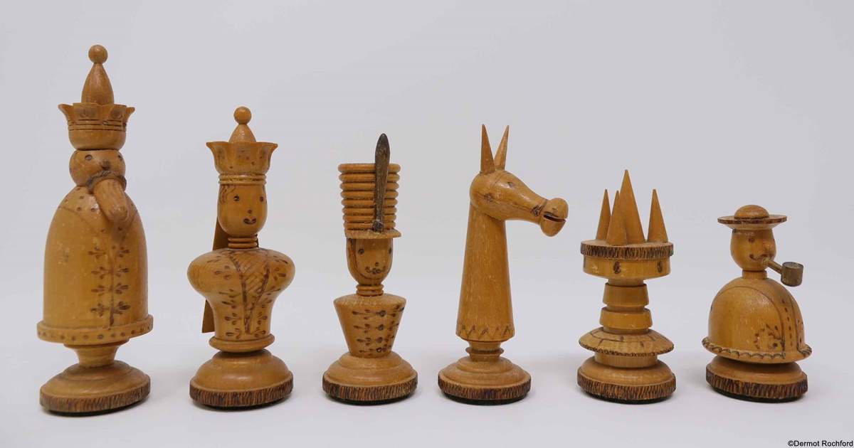 vintage nutcracker chess set