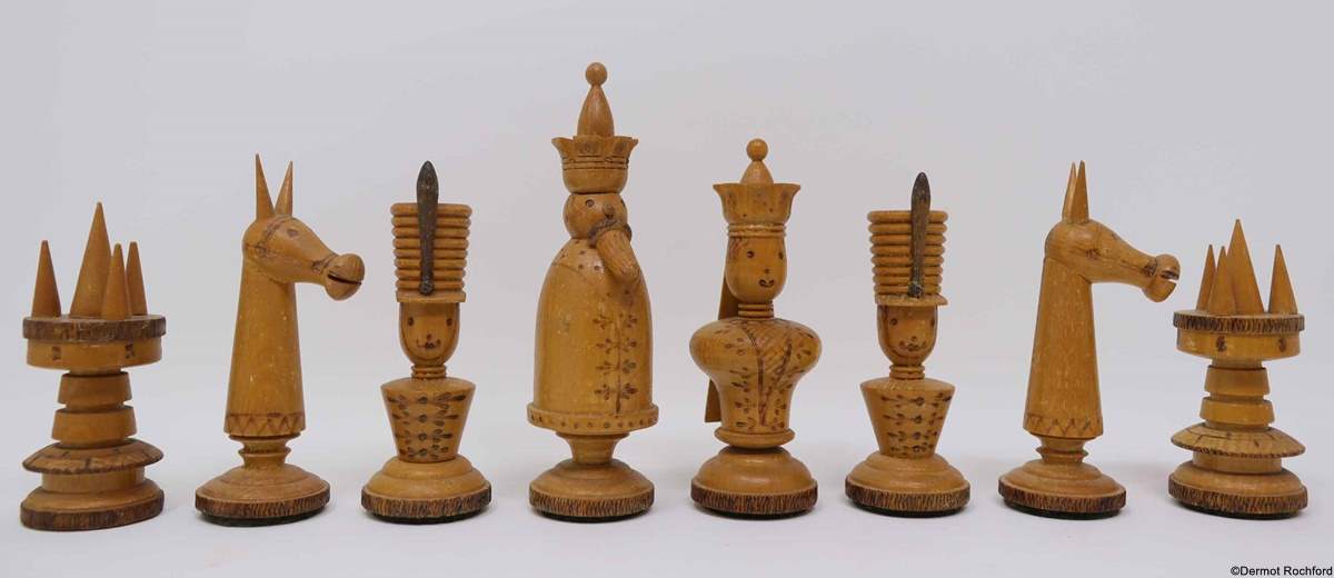vintage nutcracker chess set