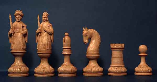 Wooden Chess Pieces - French Metro Antiques