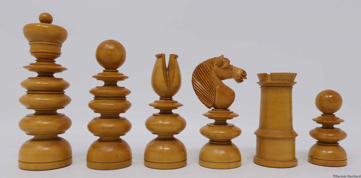 Antique English Chess Set