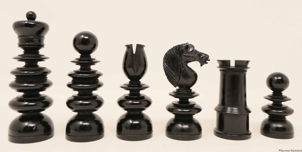 Antique English Chess Set