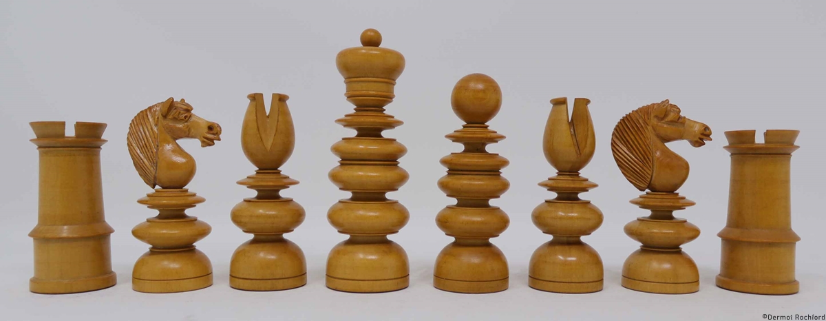 Antique English Chess Set