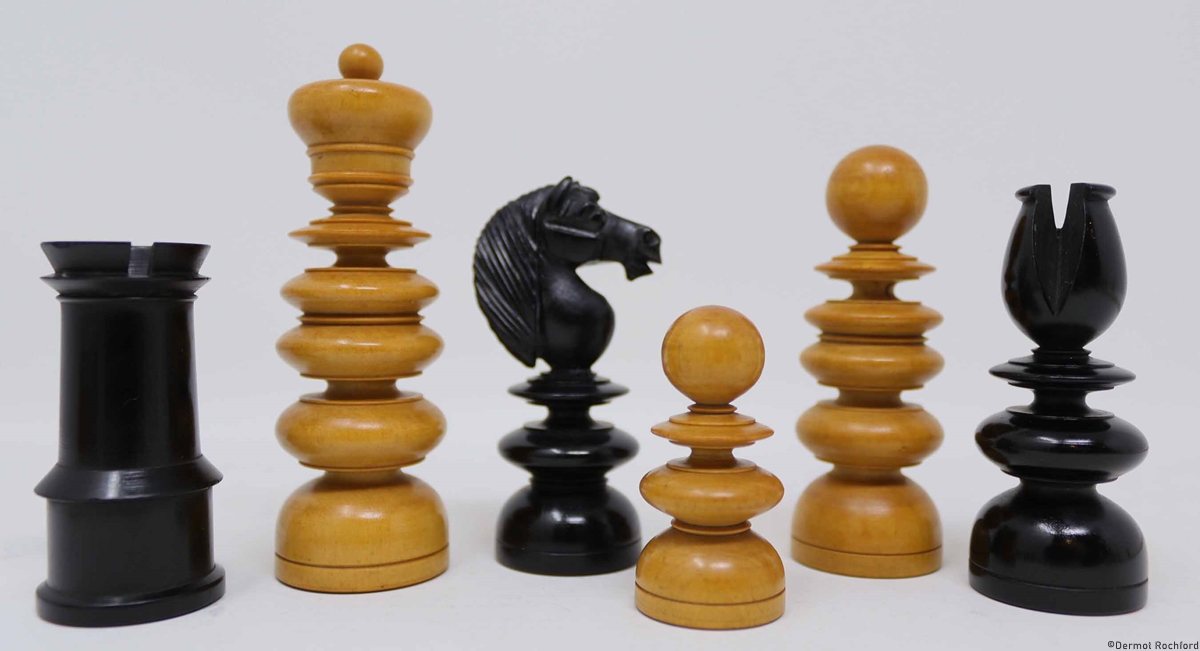 Antique English Chess Set