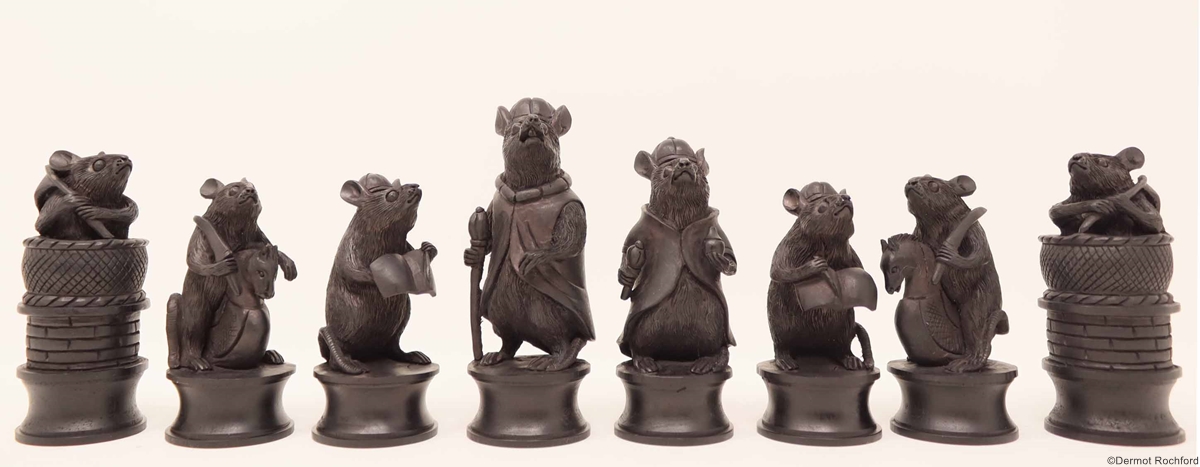 Antique Rat Chess Set