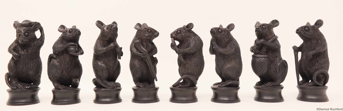 Antique Rat Chess Set