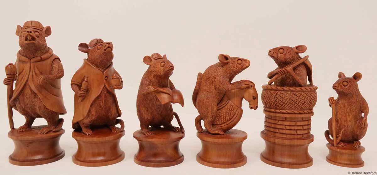 Antique Rat chess set
